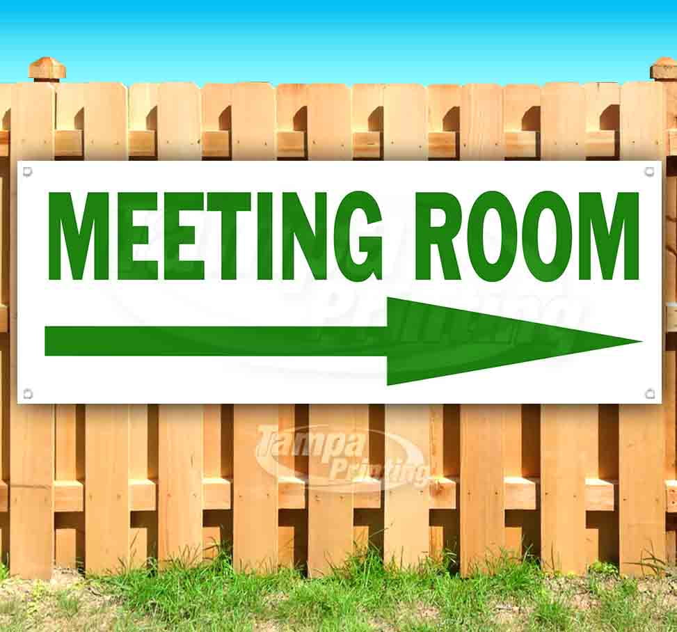 Meeting Room 13 oz Heavy Duty Vinyl Banner Sign with Metal Grommets Advertising Many Sizes Available New Store Flag,