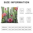 thumbnail image 5 of RUIYC  Ink Painting Watercolor Green Brown Cactus Summer Decorative Lumbar Throw Pillow Cover Case Home Living Room Bed Sofa Car Rectangular, 5 of 5