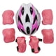 thumbnail image 1 of Yuarrent Protector de patinaje sobre ruedas ajustable de 7 piezas Juego de cascos para niños pequeños Coderas patinar Tira negra roja rosa Yuarrent OD022039-05, 1 of 6