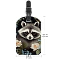 thumbnail image 6 of Square 2Pack PU Leather Raccoon Cruise Luggage Tag with Privacy Cover and Name ID Tag for Travel Handbags Backpacks Luggage Tags, 6 of 6