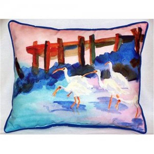 Betsy Drake ZP173 Coussin Décoratif Blanc en Ibis pour Intérieur et Extérieur - 20 x 24 Po