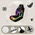 thumbnail image 4 of Colorful Neon Paw Print Car Seat Cover Set Auto Front Bucket Cushion Protect Accessories 2 Piece, 4 of 6