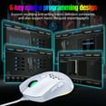 thumbnail image 2 of UHM Wired Gaming Mouse with Swap Honeycomb Shell,Adjustable 7200 DPI,6 Programmable Buttons,Lightweight Gaming Mice with 12 RGB Backlight for Windows PC Gaming and Office,White, 2 of 7