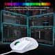 thumbnail image 2 of UHM Ratón para Juegos con Cable con Carcasa de Nido de Abeja Intercambiable, 7200 Ppp Ajustable, 6 Botones Programables, Gaming Mice Liviano con Retroiluminación RGB 12 para Windows PC Gaming y Oficina, Blanco, 2 of 7