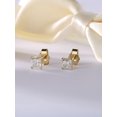 thumbnail image 4 of 14k Yellow Gold 3/4Ct TDW Princess-Cut Diamond Solitaire Stud Earrings, 4 of 6