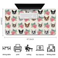 thumbnail image 5 of Long Mouse Pads for Desk,White Boston Terrier and Flower Desk Mats on Top Of Desks, Desk Mouse Pad Extra Large with 3mm Non-Slip Base and Stitched Edge for Gaming,Office,Work,Home 47.3"x23.6", 5 of 6