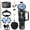 D1-Colorful Black, variant on PTSPLLMY Bling Accessories for Stanley Cup 40oz & 30oz Tumbler including Silicone Cute Bow Straw Topper Cover, Silicone Boot for Stanley Cup,Leather Water Bottle Handle Strap, Charms(Brown)