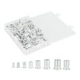 thumbnail image 1 of "175-Piece Aluminum Alloy Galvanized Rivet Nuts with Knurled Design for Easy Installation, Includes Plastic Case, Suitable for Steel, Plastic, and Fiberglass Applications", 1 of 6