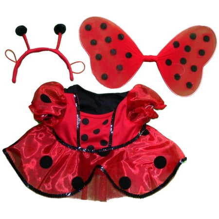 Ladybug Costume with Wings Outfit Teddy Bear Clothes Fits Most 14