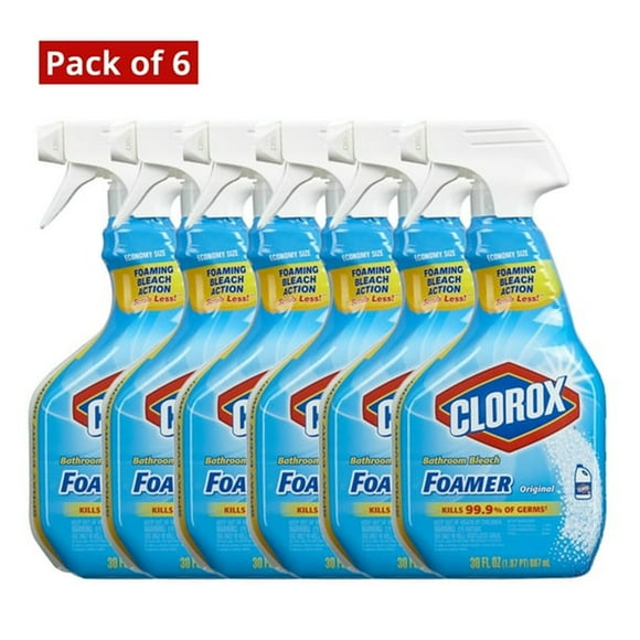 Clorox Bleach Foamer Bathroom Cleaner 30 oz - Pack of 6