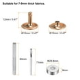 thumbnail image 2 of 100 Sets Leather Rivets 12 x 12mm Metal with 3 Setter Tools, Light Gold Tone, 2 of 7