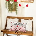 thumbnail image 6 of Valentines Pillow Covers 12x20 - Happy Valentines Day Lumbar Cushion Pillow Cases - Decorative Farmhouse Linen Throw Pillows Covers for Sofa Couch Vintage Decorations Decor Red and Pink Heart, 6 of 6