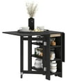 thumbnail image 1 of HOMCOM Foldable Dining Table, Drop Leaf Table with Storage for Kitchen, 1 of 10
