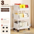 thumbnail image 4 of Estantería de 4 Niveles para Refrigerios Domésticos, Carrito de Almacenamiento, Cesta para Frutas y Verduras de Cocina., 4 of 7