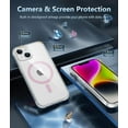 thumbnail image 5 of for iPhone 14 Phone Case: iPhone 13 Phone Clear Case Magnetic Military Grade Drop Protection Anti Yellowing Cell Phone Cover- Rugged Shockproof Protective Bumper(Pink Magnetic), 5 of 14