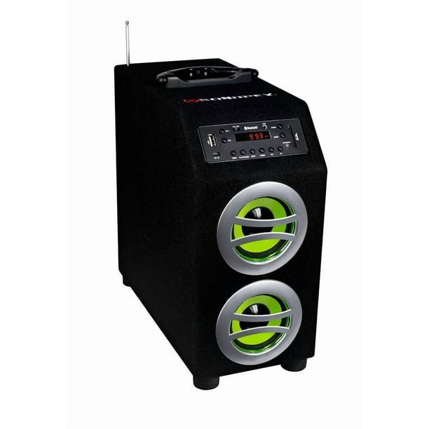 Sondpex CSF-D45B Portable Bluetooth Speaker System and Music Player - Clear Sound, Deep Bass, 12-Hour Battery, USB/SD Slots, FM Radio - Stream Wireless Music with EQ, AUX Input - MP3/WMA Support
