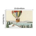 thumbnail image 3 of ZZkhGO Christmas Stereoscopic Embroidery Door Cover, Holiday Door Curtain Wall Decoration, Festival Party Home Decor for Indoor Outdoor, 3 of 6