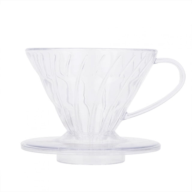 Filtro de goteo de café transparente, colador de té, taza reutilizable para servir, 1-4 tazas