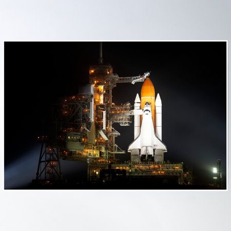 Space Shuttle Discovery At Kennedy Space Center Poster Wall Art, Modern Wall Decor, 8x12 UNFRAMED