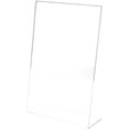 thumbnail image 1 of Plymor Clear Acrylic Sign Display/Literature Holder (Angled), 11" W x 17" H (3 Pack), 1 of 3