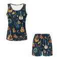 thumbnail image 4 of TSOVTHRID Guitar Records Music Note Print Pajama Set for Women Summer Sleeveless Tank Tops Pjs Sets 2 Piece Lounge Set Comfy Shorts Sleepwear, Size L, 4 of 7