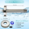 thumbnail image 2 of Shower Arm with Flange, Replacement of Ceiling Mounted Straight Arm, For Fixed High Pressure Rain Showerhead and Rainfall Shower Head, Brushed Nickel, 2 of 4