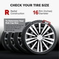 thumbnail image 3 of Enjoliveurs de Roues 16 Pouces Kit d'Enjoliveurs à Encliqueter pour Voitures SUV Camion Ensemble de Protection de Jante Élégant, 3 of 7