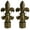 Antique Gold, variant on Urbanest Fleur de Lis Lamp Finial, 3" Tall, Antique Bronze, Set of 2