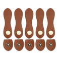 thumbnail image 1 of Juego de 5 hebillas de cuero a presión, cierre de lengüeta de cuero para costura DIY, suave, para bolsos, bolsos de hombro, monederos, accesorio de latón antiguo marrón pálido, 1 of 5