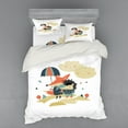 thumbnail image 2 of Ambesonne Autumn Bedding Set 3 Pcs, Fox and Hedgehog Couple, Twin, Multicolor, 2 of 3