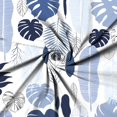 thumbnail image 6 of Tropical Blue Leaves Shower Curtain - Abstract Palm Leaf Botanical Pattern, Waterproof Fabric with Hooks, 72Wx72H, Perfect for Home Decor, Adds a Fresh and Vibrant Touch to Any Bathroom, 6 of 6