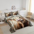 thumbnail image 3 of Erosebridal Ensemble de Literie Taureau des Highlands, Couette Simple, Couette en Duvet d'Animal de Ferme, Décor de Ferme, Réversible, 3 of 7