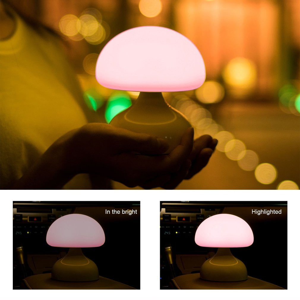 Usb Rechargeable Battery Night Light Cute Mushroom Cartoon Silicone Usb Rechargeable Battery Night Light Cute Mushroom Cartoon Silicone Lamp Led Table Decorative For Bedroom