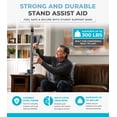 thumbnail image 3 of Stander Wonder Pole Plus, Security Pole and Curve Grab Bar, Bathroom Safety Rail for Elderly, Tension Mounted Floor to Ceiling Safety Assist Handle for Seniors, Supports 300 lbs, Graphite, 3 of 9