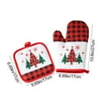 thumbnail image 3 of Bpyeka Polyester MittenChristmas Oven Gloves Baking Cooking Gloves Insulated High Temperature Resistants Microwave GlovesChristmas GiftsChristmas Decor, 3 of 6