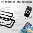 thumbnail image 5 of TECH CIRCLE for iPhone 16 Pro Magnetic Case Waterproof IP68 Built-in Screen & Lens Protector Fit for MagSafe 360°Full Body Shockproof Heavy Duty Protective Case for iPhone 16 Pro, Black, 5 of 13