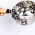 thumbnail image 4 of Cuchara de agua de acero inoxidable 304, cuchara de cocina for el hogar, cuchara de agua grande con mango largo de madera maciza bonita, 4 of 8