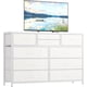 thumbnail image 1 of 10-cajón almacenamiento cómoda mesa de TV para dormitorio y sala de estar, blanca, 1 of 7