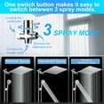 thumbnail image 5 of Rain Shower Head, 10" High Pressure Rain Shower Head with with 11 Inch Extension Arm, 10-mode Handheld Shower Head with Holder/Hose, Chrome, 5 of 8