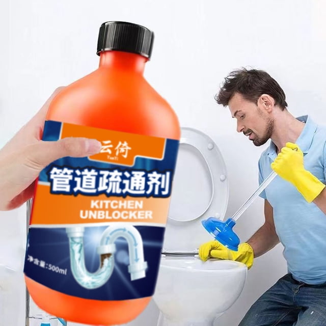 Heliisoer Unblocking Agent Sewer Blockage Toilet Toilet Bowl Strong Dissolution Of Food And Vegetables Unblocking Gel Unblocking Tool Liquid