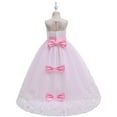 thumbnail image 6 of Odeerbi 2025 Toddler Girls Net Yarn Embroidery Rhinestone Bowknot Birthday Party Gown Long Dresses, 6 of 9