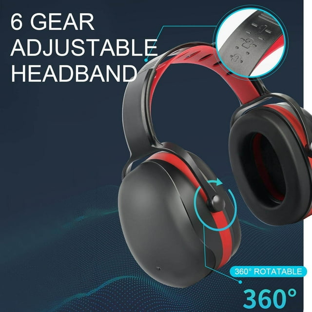 thinsony Protection Auditive Cache-Oreilles Anti-Bruit pour Dormir Rouge