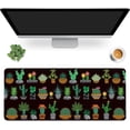 thumbnail image 1 of Cactus and Succulents Desk Mat,Cute Plant Extended Gaming Mouse Pad,Large Non-Slip Rubber Base Mousepad with Stitched Edges,Waterproof Mouse Mat Desk Pad for Office Game Home 35.4x15.75 in, 1 of 5