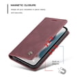 thumbnail image 6 of Casus Soft Suede Leather Cover Luxury Wallet Case for iPhone 14 - Brown, 6 of 11