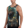 thumbnail image 2 of Yiaed Artistic Light Dot Wolf、 Print Mens Compression Shirt Slimming Body Shaper Vest Workout Tank Tops Abs Abdomen Undershirts-4X-Large, 2 of 7