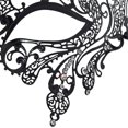 thumbnail image 4 of Máscara de mascarada de filigrana de metal de diamante de estilo veneciano, mascarada de fiesta de Halloween negra Sincero Electrónica, 4 of 5