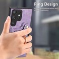 thumbnail image 3 of Allytech Galaxy S22 Ultra Case Wallet, RFID Blocking Multiple Cards Slots Ring Holder Stand Shockproof Protective Hand Wrist Wallet Case Cover for Samsung Galaxy S22 Ultra - Purple, 3 of 13