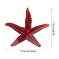 thumbnail image 3 of Honeeladyy Christmas Starfish Ornaments, Seaside Hanging Wall Decoration, Red Beach Starfish Pendant for Home Restaurant Bedroom Bathroom Wedding Party Photo Props, 3 of 6