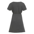 thumbnail image 6 of Verycand Women Nursing Dress Lace Trim V Neck Short Sleeve Pregnant Maternity Dress, 6 of 6
