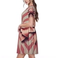 thumbnail image 2 of Vsdgher Robe Rétro à Nœud pour Femmes Été 2025 Décontractée Midi Maxi Légère à Manches Courtes Col Rond Robe de Plage, 2 of 6